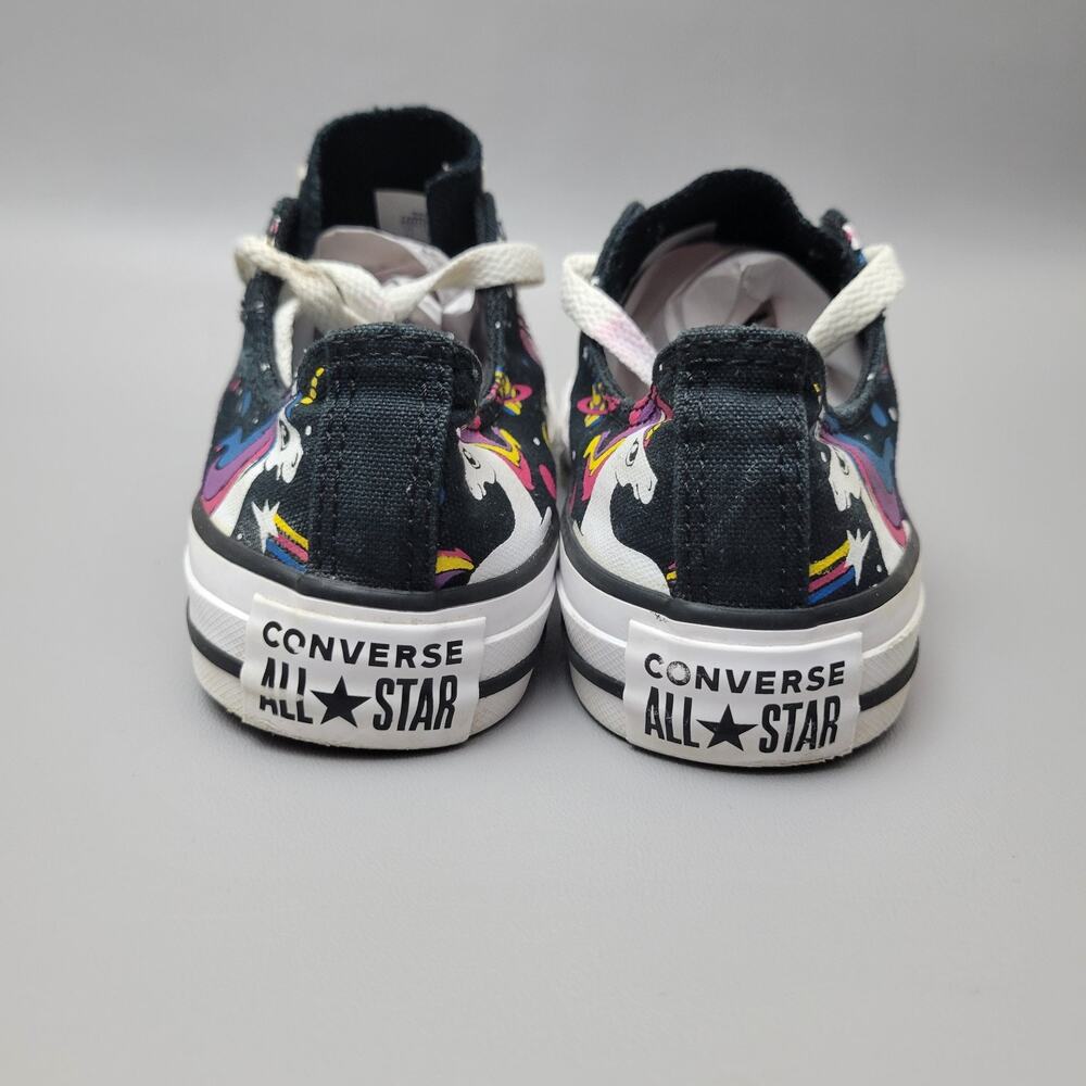 Converse All Star Chuck Taylor Rainbow Unicorn Black Galaxy Low Shoes Size 4.5 - Picture 10 of 13